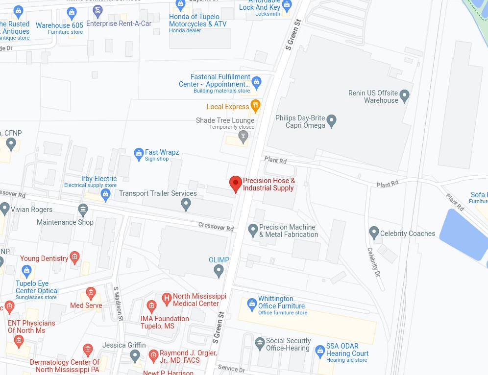 Precision Hose Tupelo Mississippi - Map Image